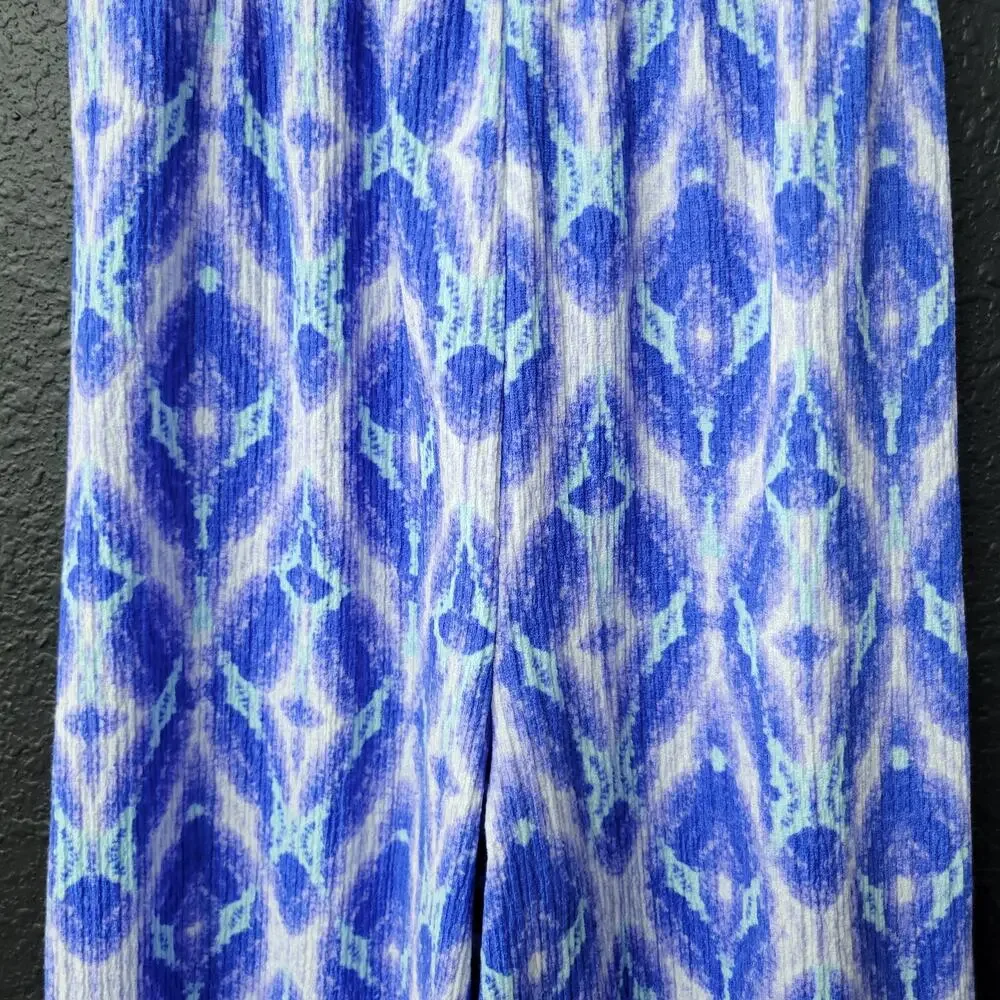 Zara Girls Jumpsuit Size 6 Blue Boho Print One-Piece - Picture 2 of 4